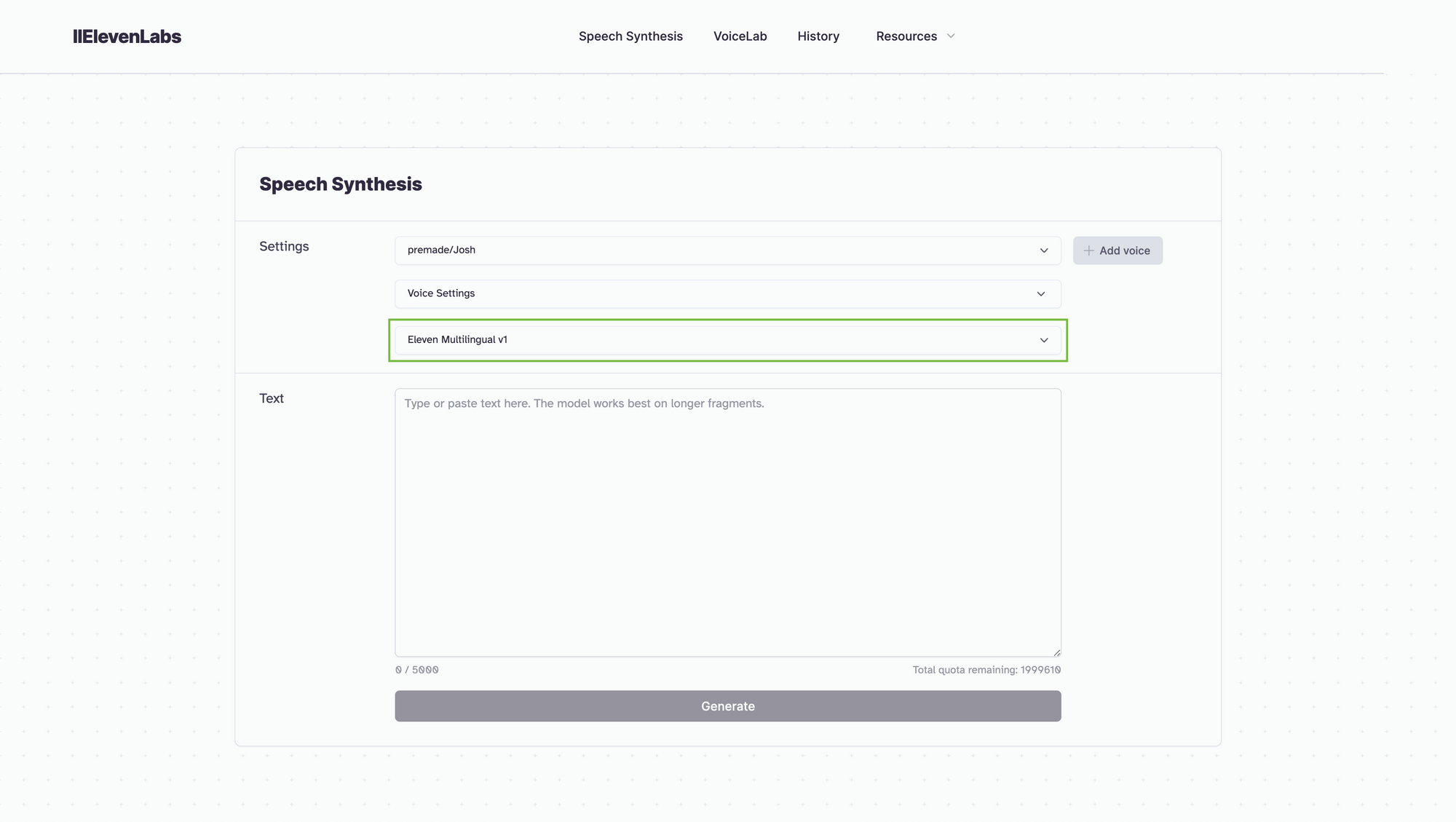 ai text to speech program eleven labs